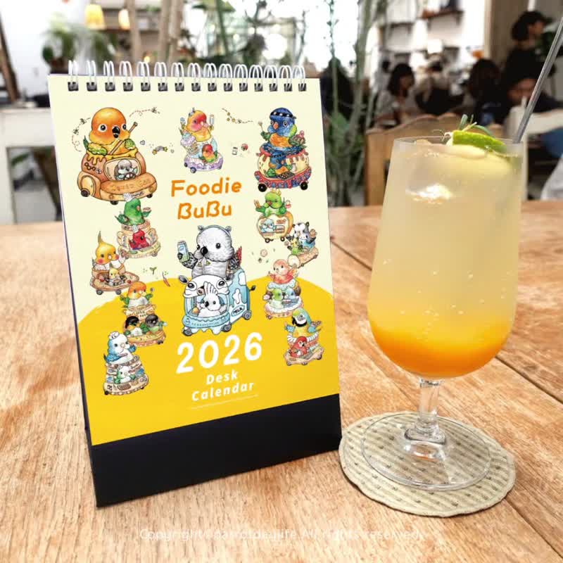 预购_桌历商品 / 2026Foodie BuBu鹦鹉餐车桌历商品 - 年历/台历 - 纸 