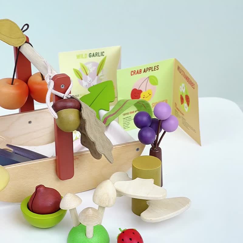 野生觅食采集篮 - 玩具/玩偶 - 木头 多色