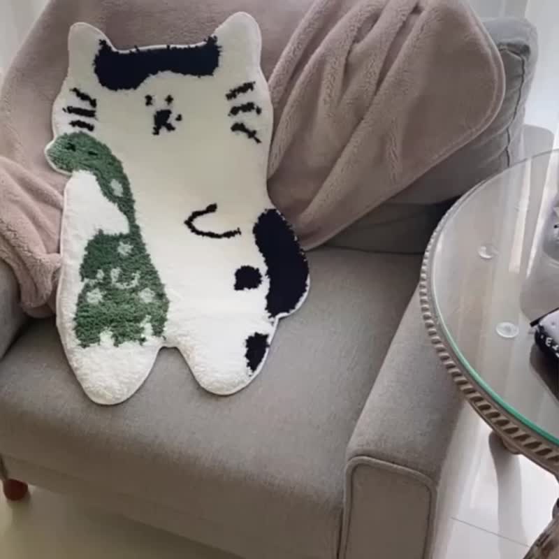 大剑龙毛毛地毯 / 地垫 / 防滑地垫 / 圣诞交换礼物 - 地垫/地毯 - 其他人造纤维 黄色