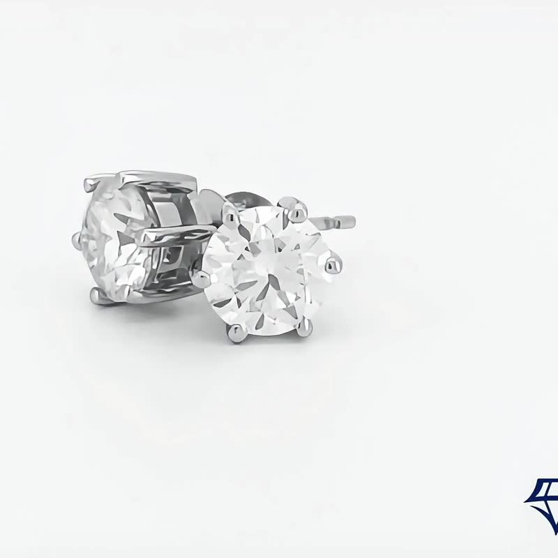 莫桑石 莫桑钻 60分-1克拉单钻耳环 台北门市 客制化订制白金 - 耳环/耳夹 - 其他材质 