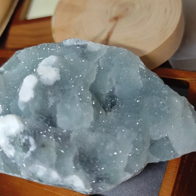 天然印度软糖砂糖鱼眼石|养晶去绵|平衡心灵|能量 - 摆饰 - 水晶 