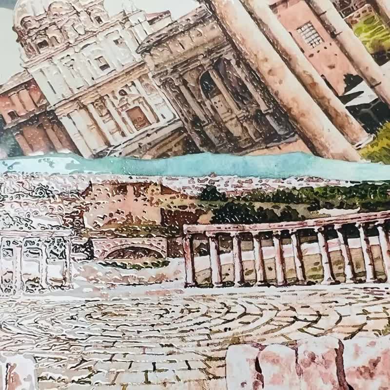 412_品川日_羅馬之旅 Journey to Rome - 纸胶带 - 塑料 多色