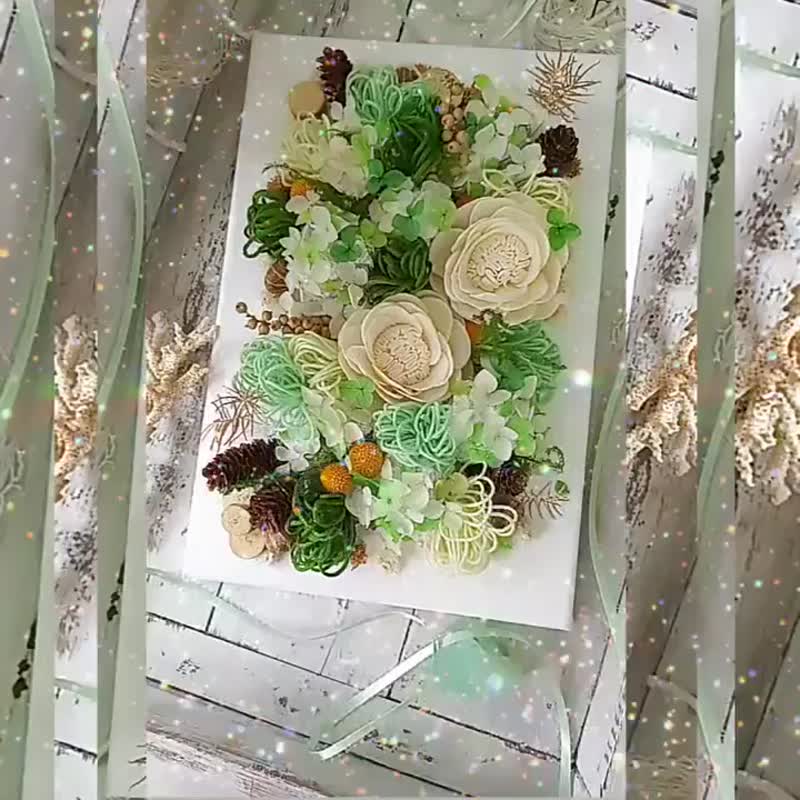 森林.山林绿.不凋花.干燥花.生日.开幕.最佳选择.(可吊挂) - 干燥花/捧花 - 植物．花 绿色