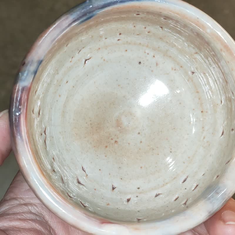彩虹志野釉手作杯-莺歌陶艺家李玟睿 - 茶具/茶杯 - 陶 