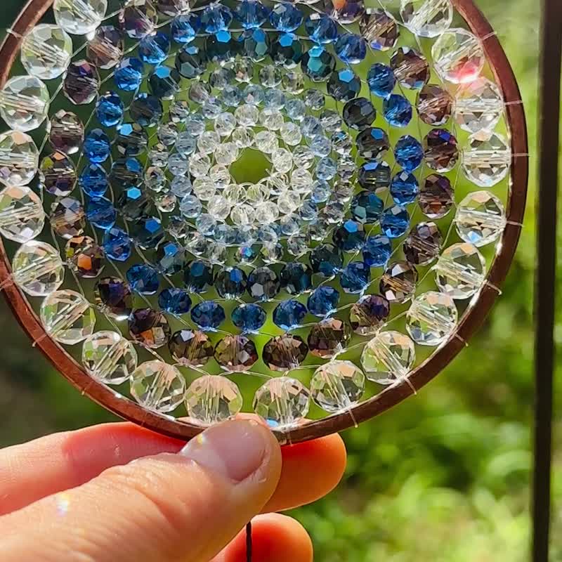 疗愈之光艺术 - 清澈蓝紫太阳捕手 - 其他 - 铜/黄铜 蓝色