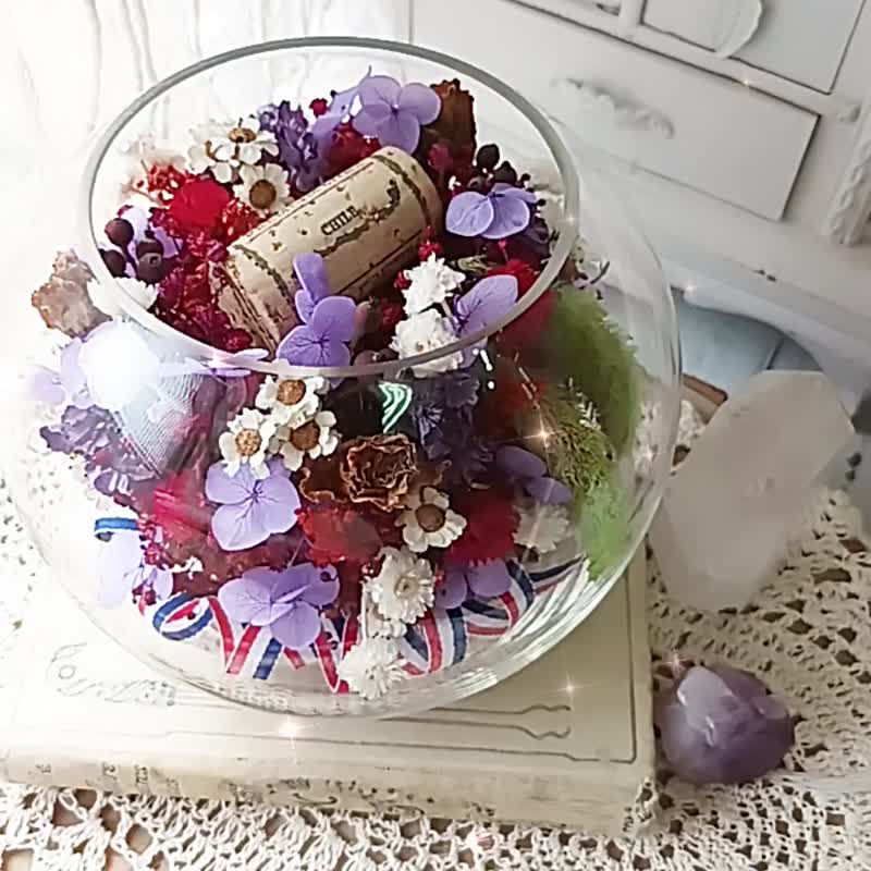 相聚时光泡泡.梦幻紫色系.情人节生日干燥花手作好礼 - 干燥花/捧花 - 植物．花 