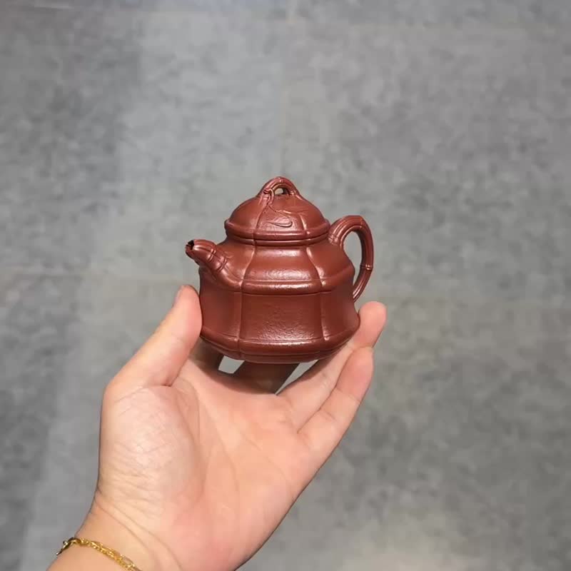 六瓣竹鼎 全手工大拍陶手雷罡作品师承范伟群容量100cc家藏大红袍 - 茶具/茶杯 - 陶 