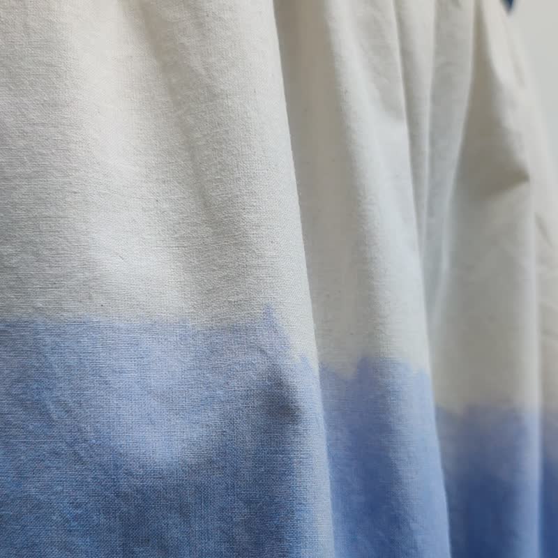 Jinda Pants M - 靛蓝色扎染宽裤 - 女装长裤 - 棉．麻 蓝色