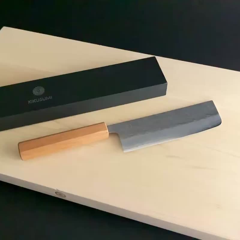 Kikusumi NATUR樱花菜刀日本G3钢刀  16.5厘米 瓦掌 - 菜刀/刀架 - 不锈钢 银色