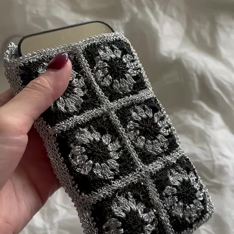 手工制造 kirakira手机袋 手机包 防水不怕脏 - 手机壳/手机套 - 塑料 银色