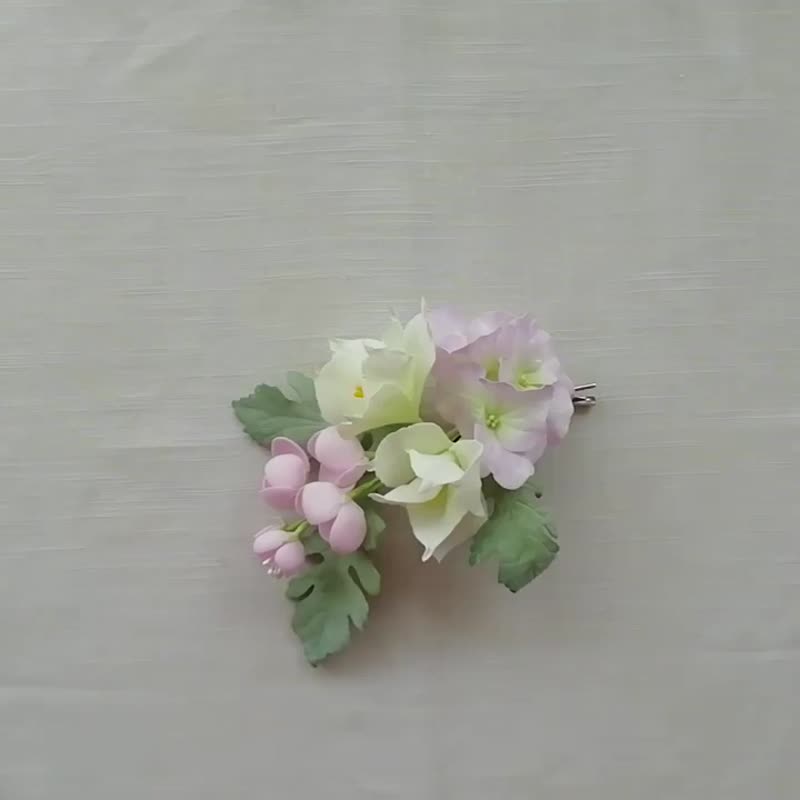 Bridal flower hair piece rustic wedding. Floral hair clip. Hair accessories 碎花髮 - 发饰 - 其他材质 多色