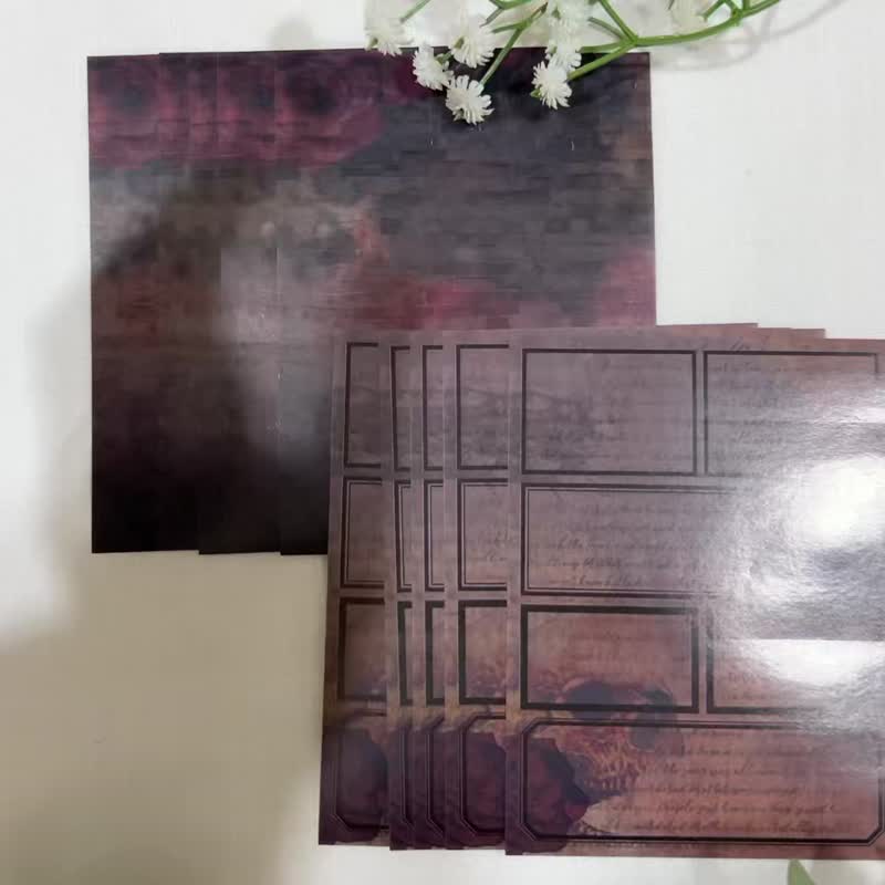 Soojinia - 哥德风红砖造型贴纸 10入组 - 贴纸 - 纸 