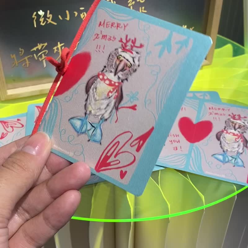 【圣诞礼物首选】蓝脚鲣鸟 Bluefootie 圣诞卡片 - 卡片/明信片 - 纸 多色