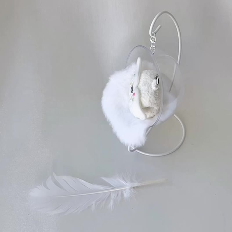 “天使在身边”AirPods 第四代保护壳 (WHITE_STAR SPRING) - 耳机收纳 - 绣线 白色