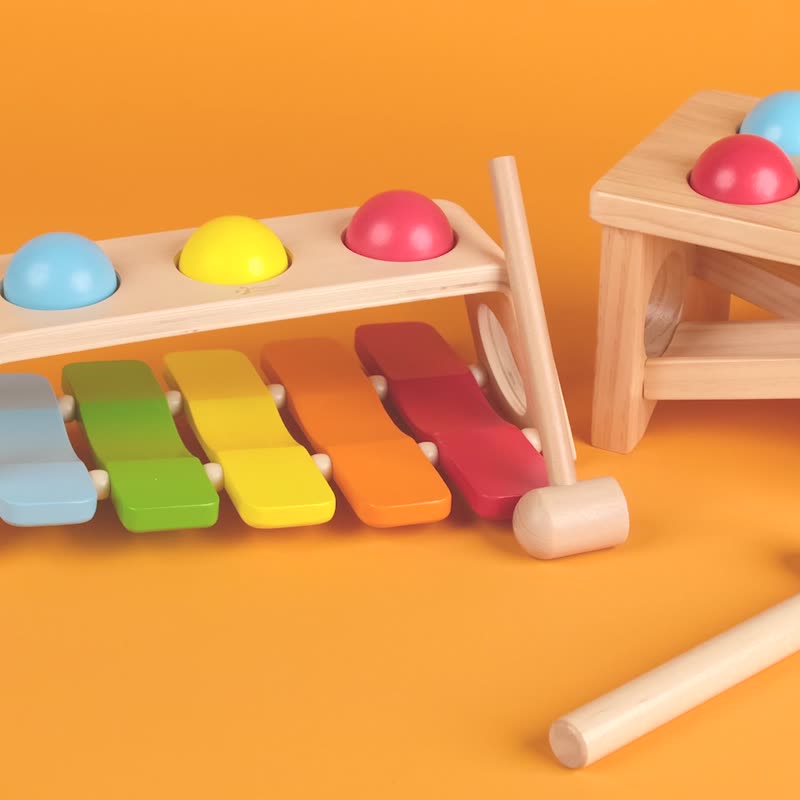 二合一打击游戏【幼儿玩具生日礼物推荐_适合1岁以上】 - 玩具/玩偶 - 木头 多色