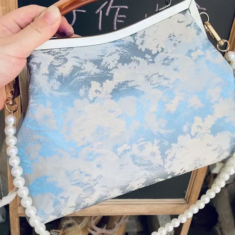 山水真丝手提斜挎包 - 侧背包/斜挎包 - 其他材质 