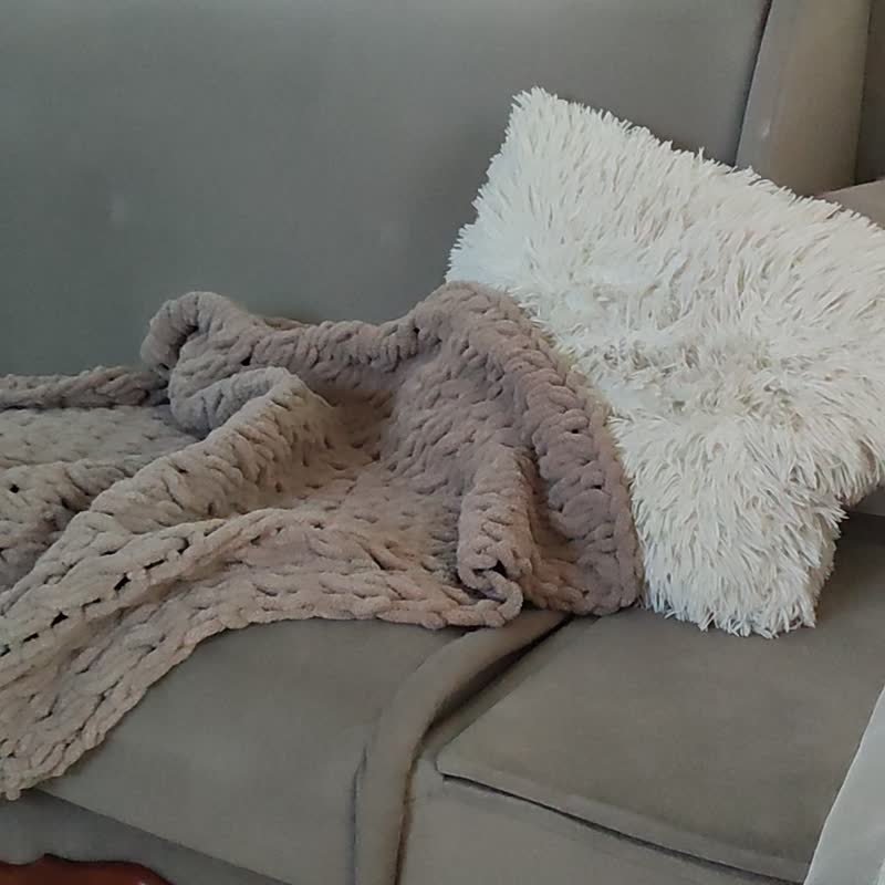 米色毯子婴儿床罩新生儿床罩超柔软抱毯 - 婴儿床上用品 - 聚酯纤维 咖啡色