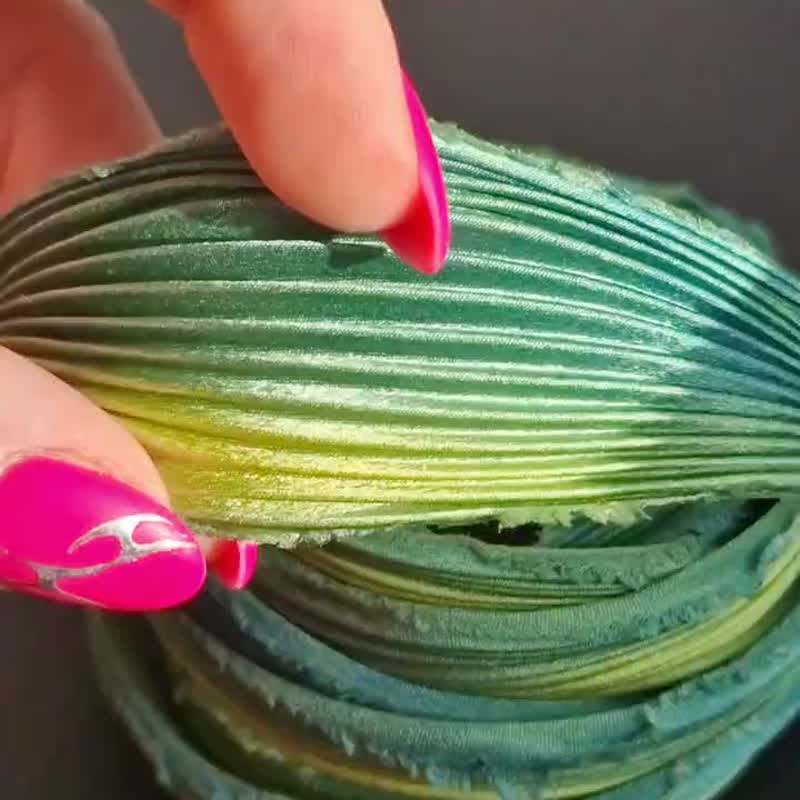 30 厘米 1/3 码纯丝织带手工天然丝绸打褶布料 - 编织/刺绣/羊毛毡/裁缝 - 丝．绢 