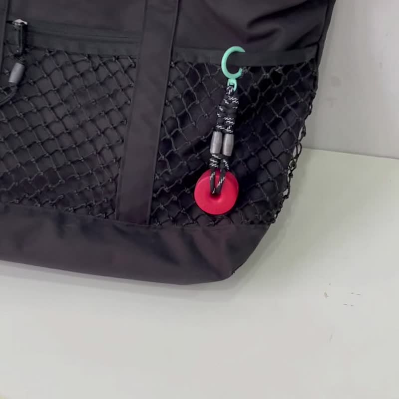 再生浮标钥匙扣 - 吊饰 - 环保材料 黑色