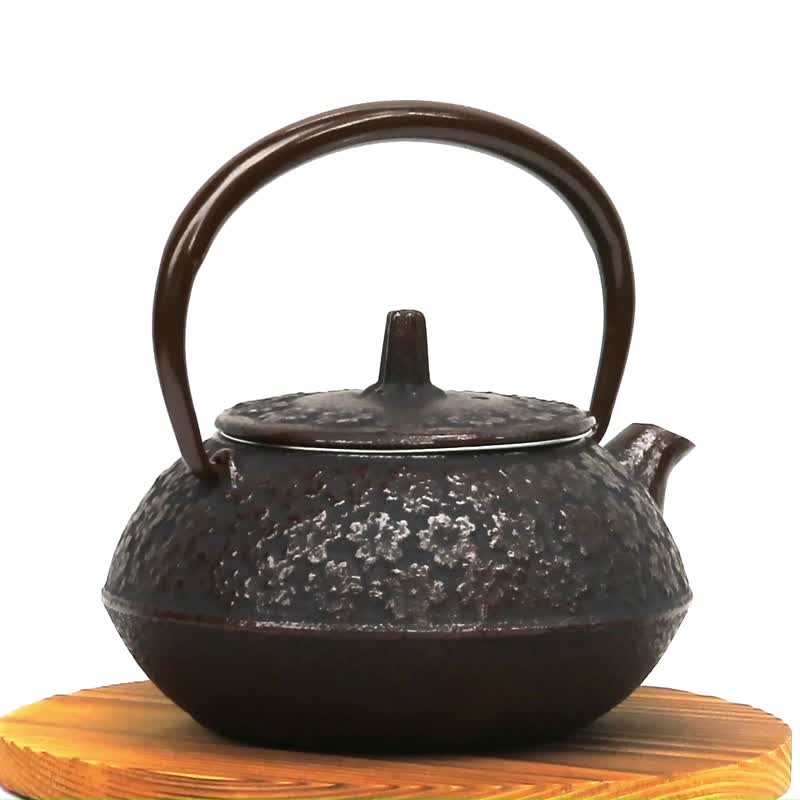 南部铁器 茶壶 樱花 0.3L 日本制 - 茶具/茶杯 - 其他金属 咖啡色