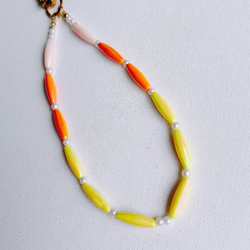 特价款/希望珍珠 手机背带手机挂绳手机壳防摔链 - 手机配件 - 塑料 橘色