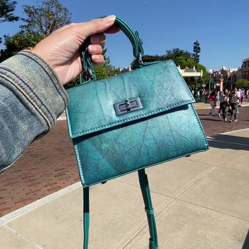 手提包 蓝色 (Kylie Mini Bag) 斜背包/单肩包 蓝色 - 手提包/手提袋 - 植物．花 多色