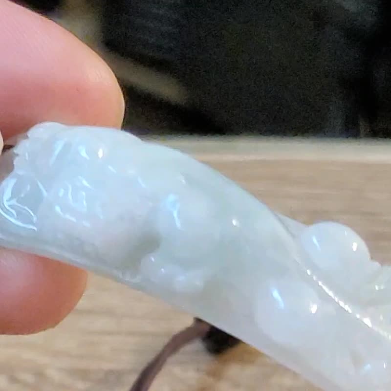 【亲翠】天然翡翠 冰绿底招财肌肉草龙貔貅极简手牌 貔貅园 - 手链/手环 - 玉石 蓝色