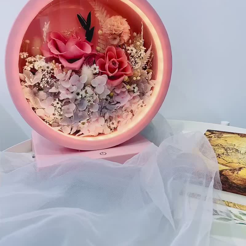 温柔粉色花园 蓝牙音响/桌灯/无线充电 二合一/三合一功能选择 - 灯具/灯饰 - 植物．花 粉红色