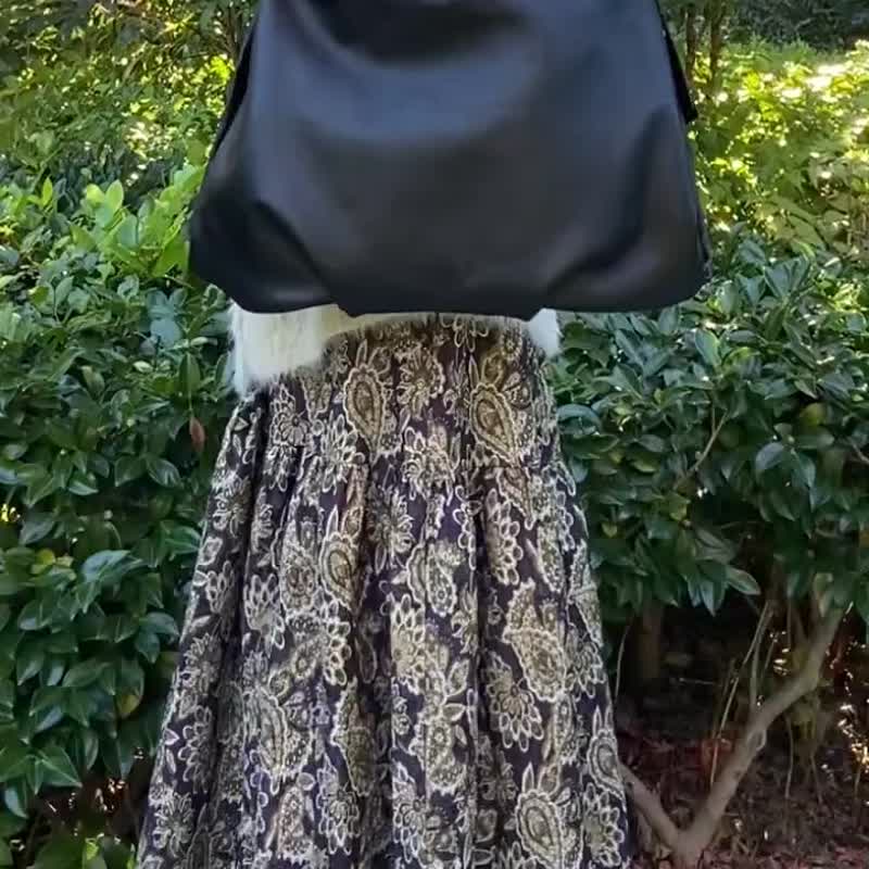 柔软轻巧的防泼水两用肩背包/后背包 柔软牛革 可收纳 A4 - 后背包/双肩包 - 真皮 黑色