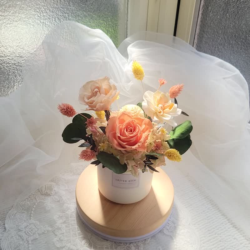 【现货】永生玫瑰小桌花。盆花。摆饰。附包装。毕业。 - 植栽/盆栽 - 植物．花 
