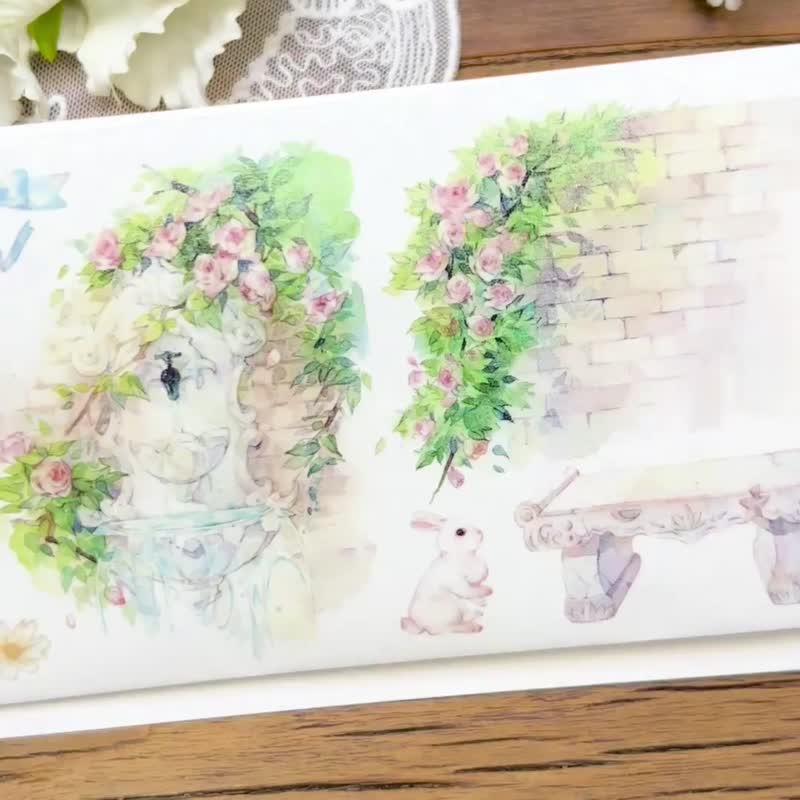 春神的花园 心やすらぐ 水彩タッチ 和紙膠帶 10米卷 巨畫幅造景 - 纸胶带 - 其他材质 多色