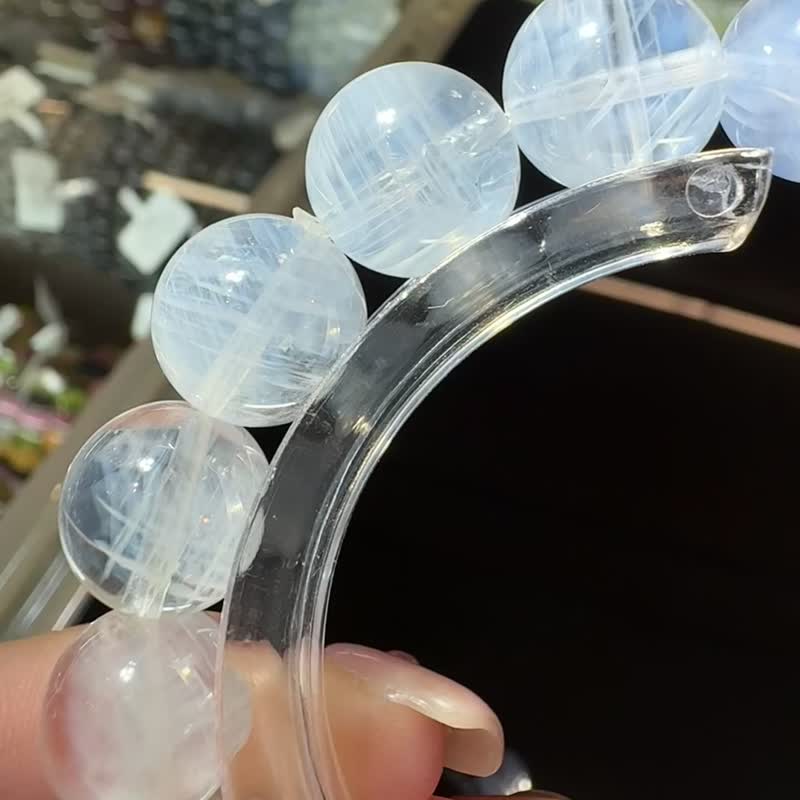 毕业收藏满针天然蓝针11.3-11.6mm40.24g吸收自身浊气增加信心 - 手链/手环 - 水晶 蓝色