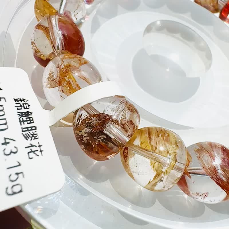 精品锦鲤胶花苹果珠 11.5mm43.15g 水晶富贵吉祥镇宅辟邪挡煞净化 - 手链/手环 - 水晶 多色