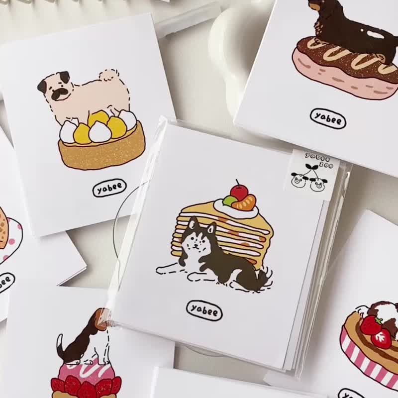 开心动物园/狗狗万岁双面小卡/卡片/共10款 - 卡片/明信片 - 纸 多色