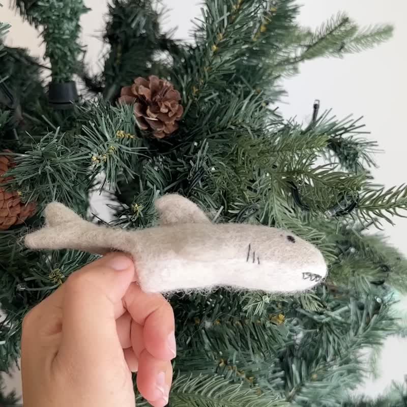 鲨鱼手指偶 鲨鱼 讲故事道具 羊毛毡指偶 - 玩具/玩偶 - 羊毛 