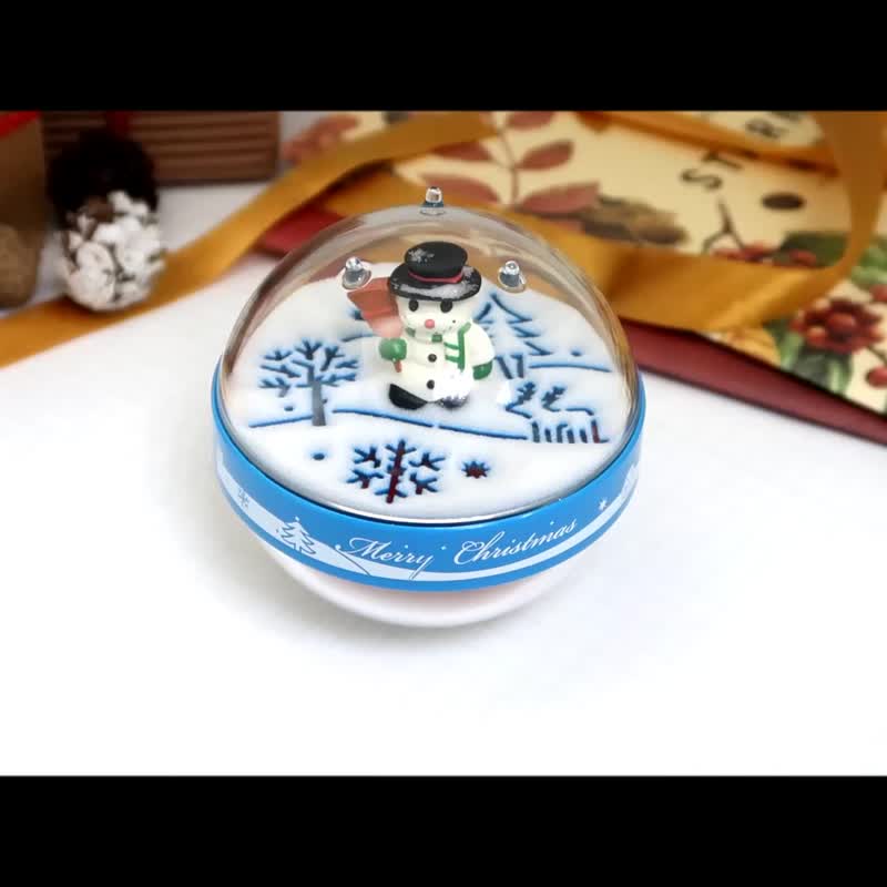 【圣诞节创意圣诞交换礼物】圣诞雪人沙漏现货/圣诞节/圣诞老公公 - 摆饰 - 压克力 白色