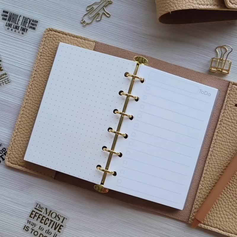 A6手工活页手帐 子弹笔记 12样手帐小物礼包 插环式 焦糖秘密 - 笔记本/手帐 - 其他材质 多色