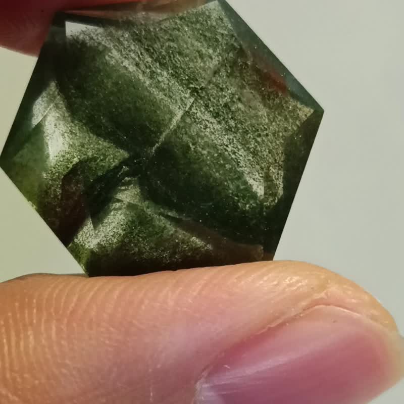 绿幽灵大卫星  矿石/水晶/灵修/开运/招财/破煞/防小人 - 项链 - 水晶 