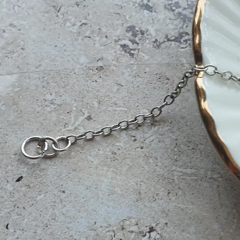 白水晶手链，925纯银，狮子座水晶，摩羯座宝石，献给母亲的礼物 - 手链/手环 - 水晶 白色