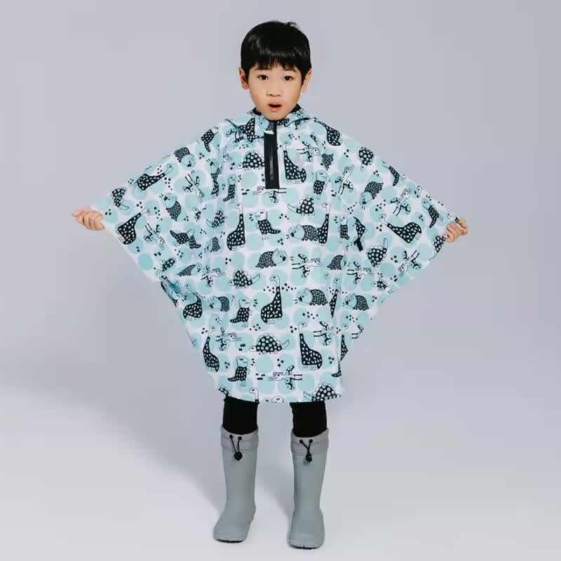 斗篷 | 湖水蓝摇滚恐龙 (雨衣 儿童雨具) - 儿童雨衣/雨具 - 防水材质 蓝色