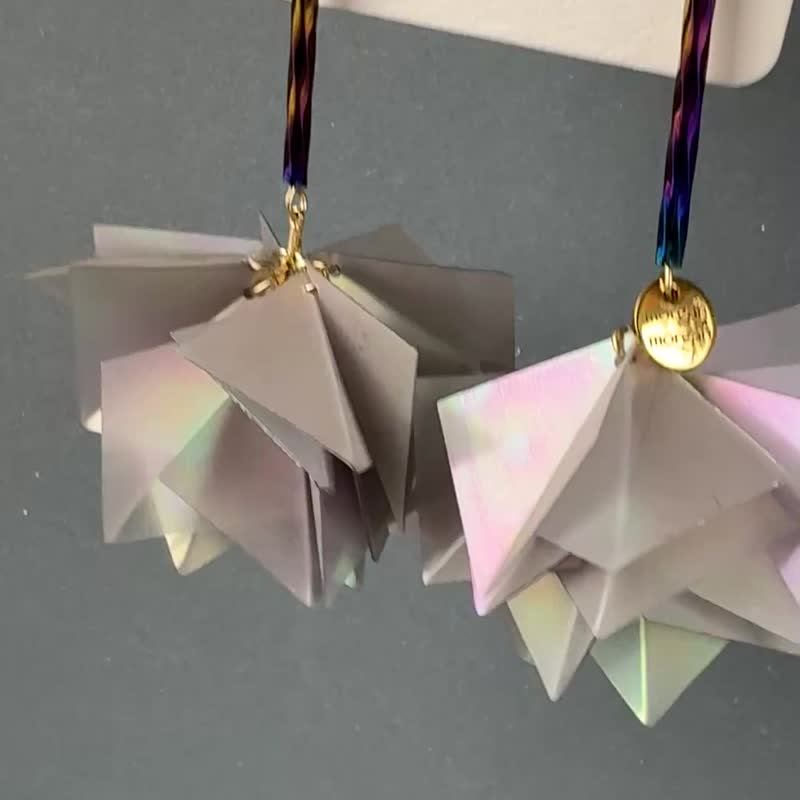 雾面灰 - 耳环/耳夹 - 塑料 灰色