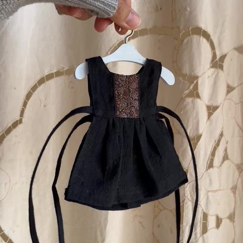 Tabard 围裙 比利时亚麻 黑色 绒毛娃娃服饰 - 玩偶/公仔 - 棉．麻 黑色