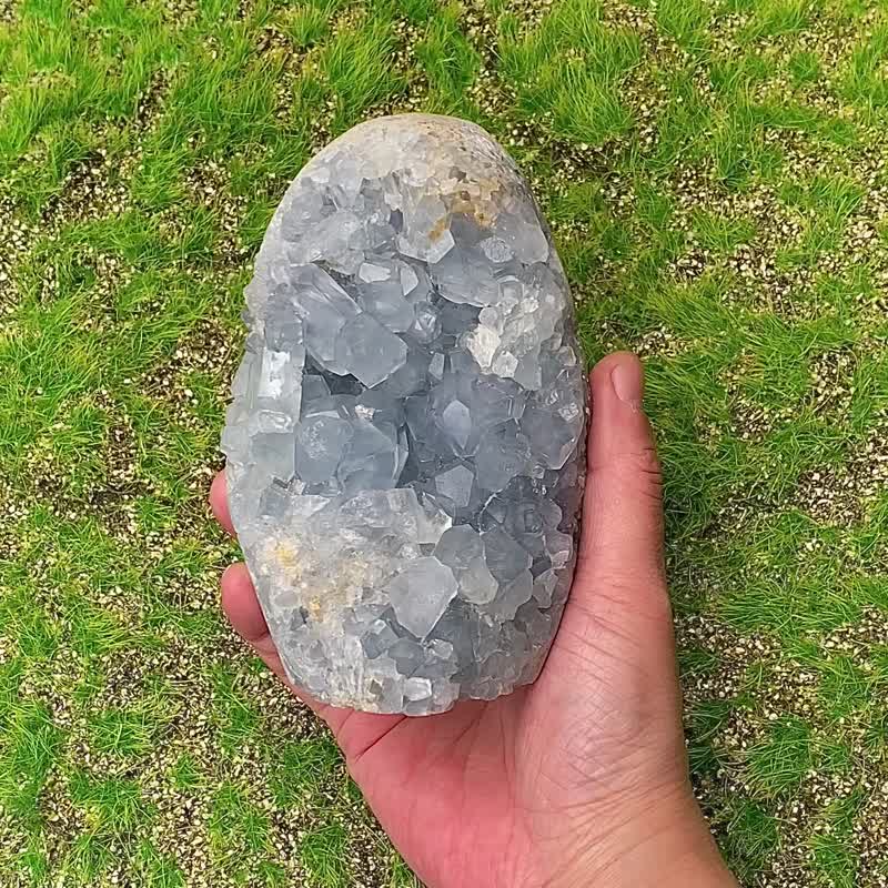 天然原矿清新天空蓝 天青石 蓝水晶 净化 疗愈 开运 快速出货 - 摆饰 - 水晶 蓝色