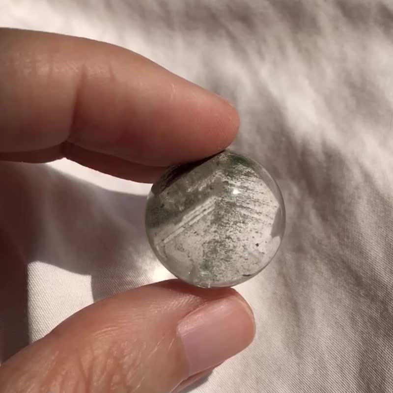 巴西翠绿幽灵球 满天星 千层山 星光 水晶 摆设 连座 phantom - 摆饰 - 水晶 绿色