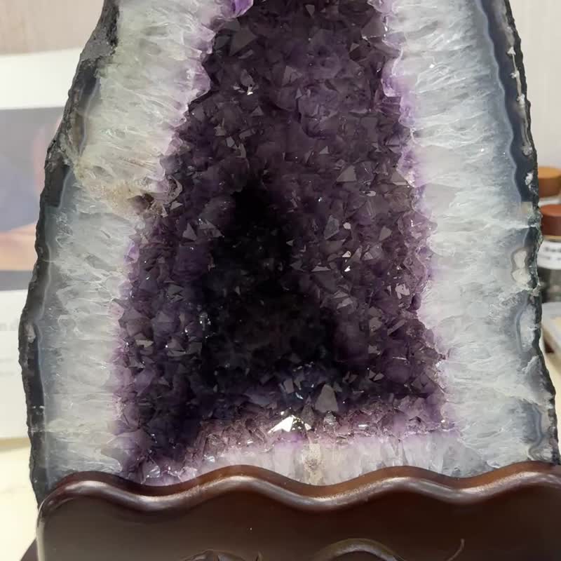 顶级乌拉圭满钛紫晶洞 - 摆饰 - 水晶 