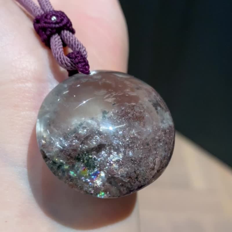 天然紫幽灵水晶 冥想手握 手把件 平缓情绪 安神 促人际 - 吊饰 - 水晶 
