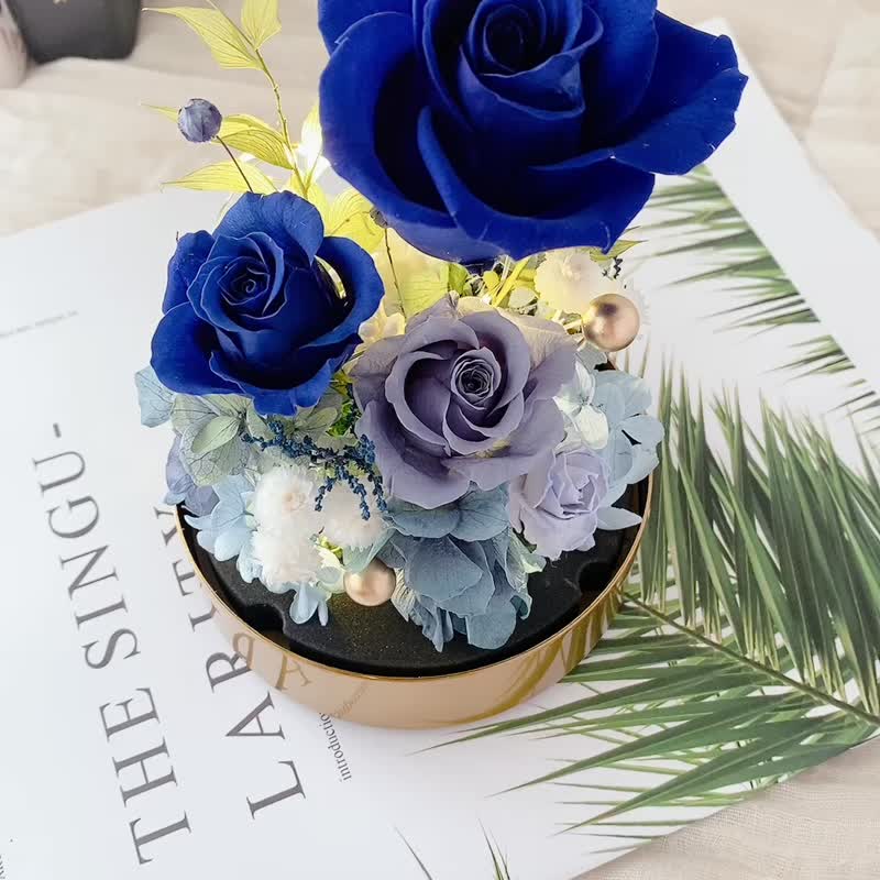 桦坊/定制化礼物/永生花玻璃盅/金属卡扣玻璃盅 - 干燥花/捧花 - 植物．花 