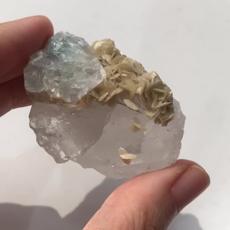 瑶岗仙水晶萤石云母共生 彩虹 矿标 原石 水晶 crystal 摆设 摆件 - 摆饰 - 水晶 多色