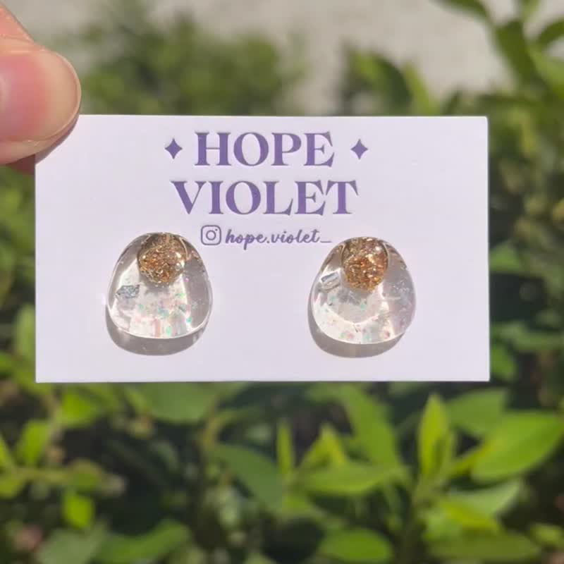 可爱旋律透明感耳环- Lovely Melody Earrings - 耳环/耳夹 - 树脂 透明