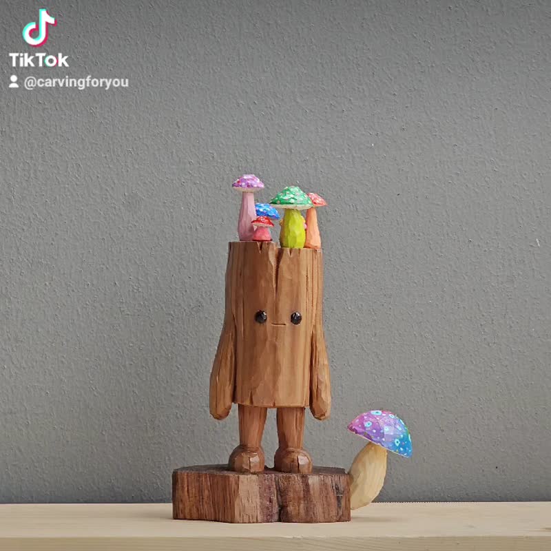 Woodman V.2（木雕） - 玩偶/公仔 - 木头 